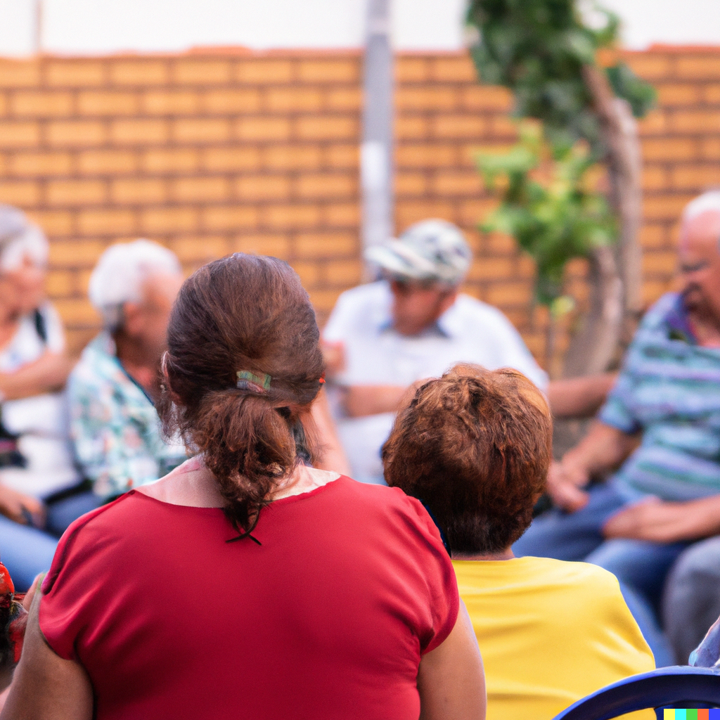 grupo de personas participando en una reunión de vecinos